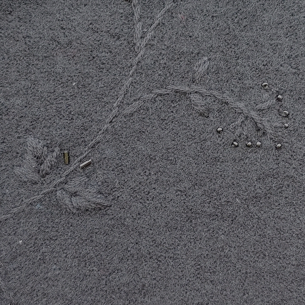 Moonlight Bay Embellished Black Wool Zip up - Picture 2 of 3